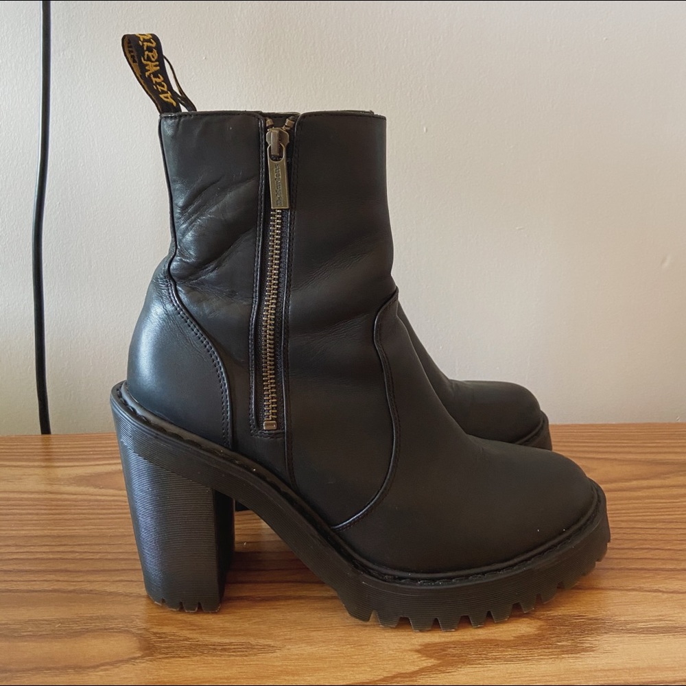 Dr. Martens Leather Heeled Chelsea Boots